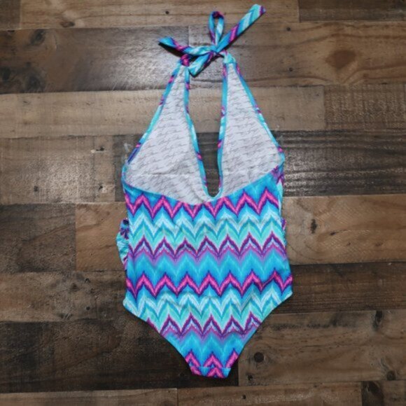 Marilyn Monroe Women's Deep Plunge Halter One-Piece Swimsuit Size Large NWOT - Picture 4 of 6